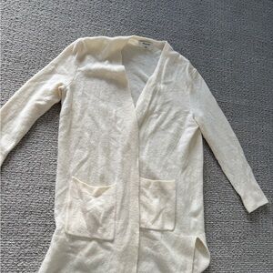Madewell Cream Open-Front Cardigan